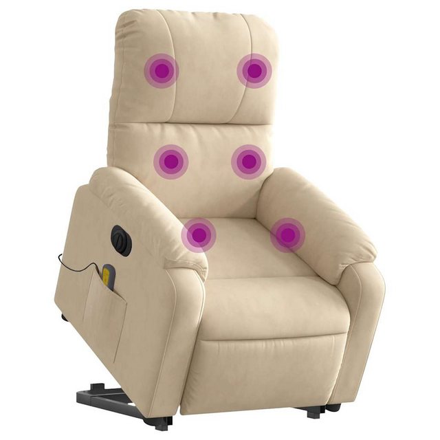 Bild von vidaXL Sessel Massagesessel Aufstehhilfe Elektrisch Creme Mikrofasergewebe (1-St)