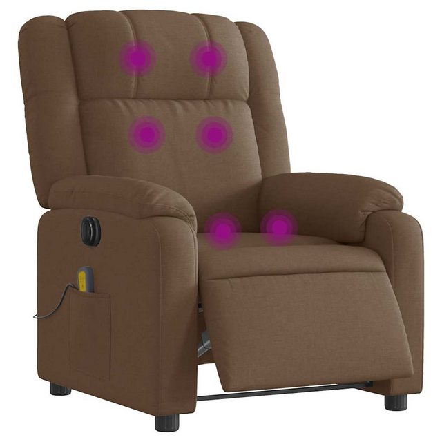 Bild von vidaXL Sessel Massagesessel Elektrisch Braun Stoff (1-St)