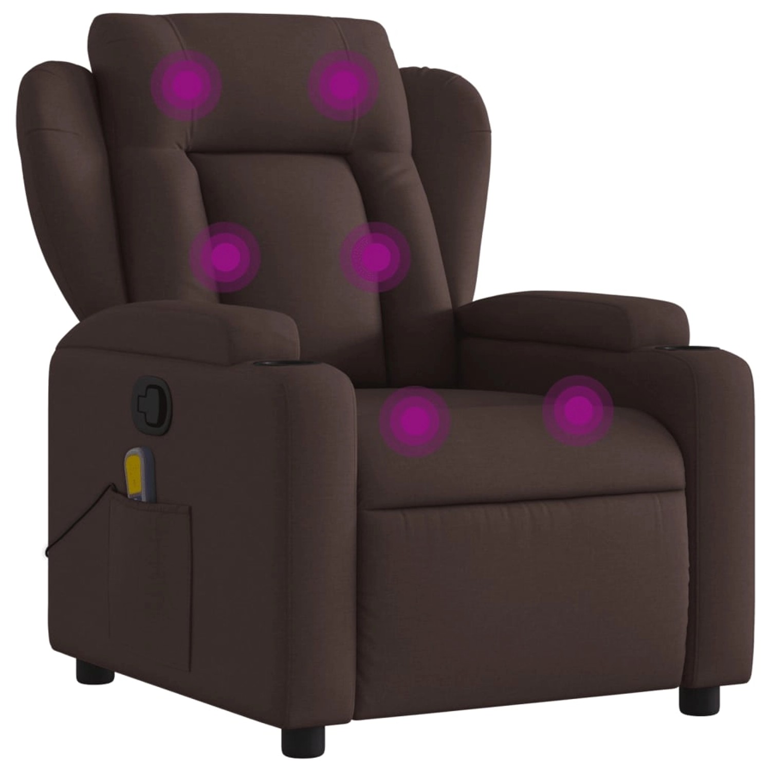 Bild von vidaXL Massagesessel Dunkelbraun Stoff Modell 4