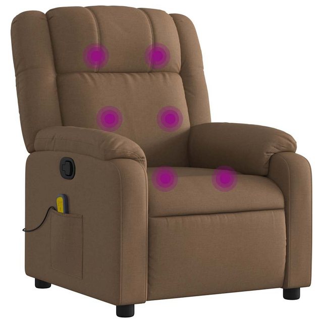 Bild von vidaXL Sessel Massagesessel Braun Stoff (1-St)