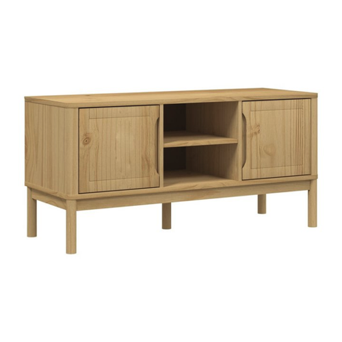 Bild von vidaXL TV-Schrank FLORO Wachsbraun 114x43x55 cm Massivholz Kiefer