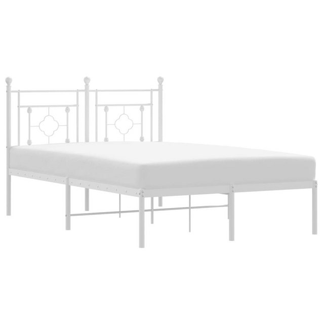 Bild von vidaXL Bettgestell mit Kopfteil Metall Weiß 120x200 cm Modell 141929998