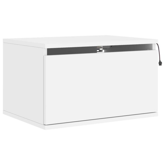 Bild von VidaXL, Nachttisch, Wand-Nachttisch mit LED-Leuchten Weiss,Farbe (50 x 36 x 30 cm)