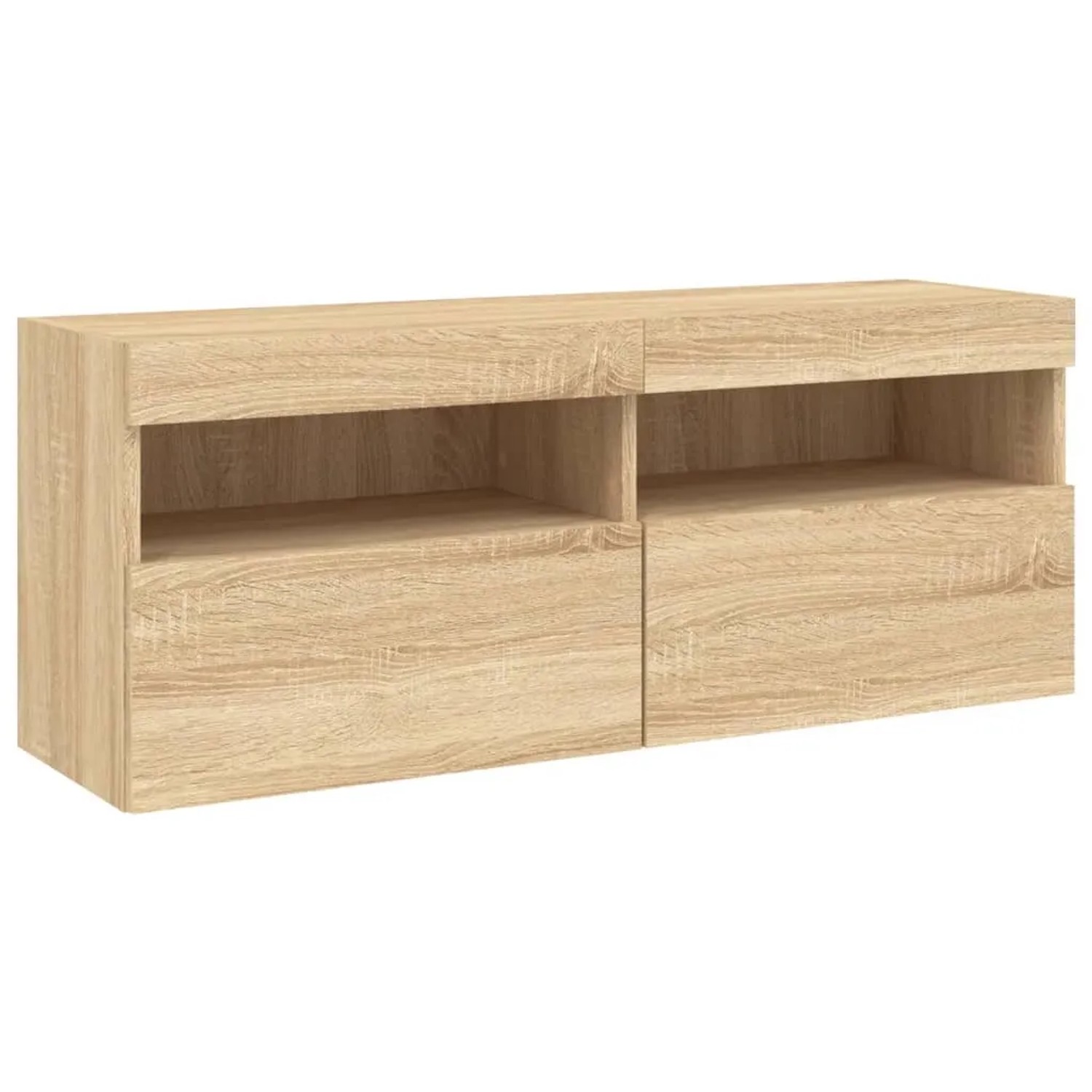 Bild von VidaXL TV-Wandschrank mit LED-Leuchten Sonoma-Eiche 100x30x40 cm