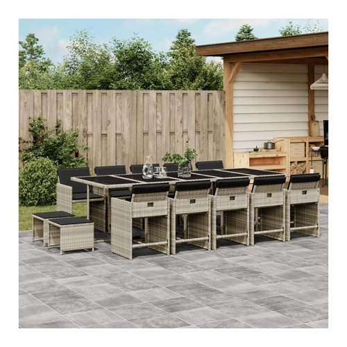 Bild von vidaXL Garten Essgruppe mit Kissen 15-TLG.