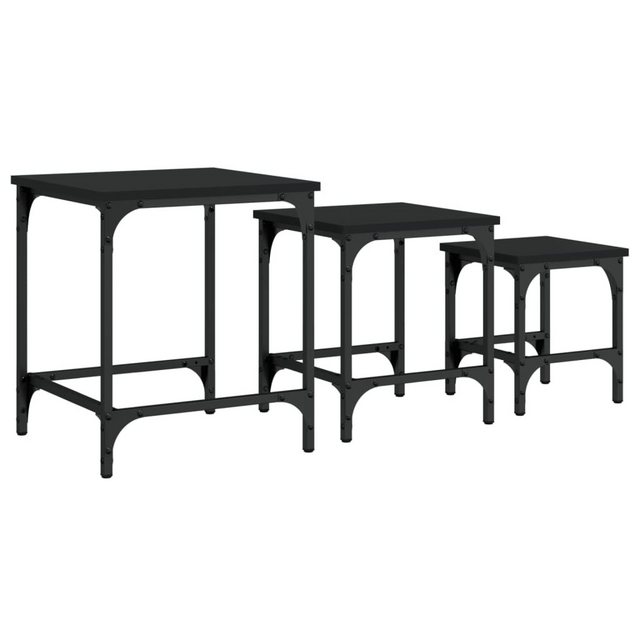 Bild von vidaXL Couchtisch Satztische 3 Stk. Schwarz Holzwerkstoff (3-St)