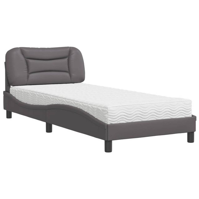Bild von vidaXL Bett mit Matratze Grau 90x190 cm Kunstleder2009782