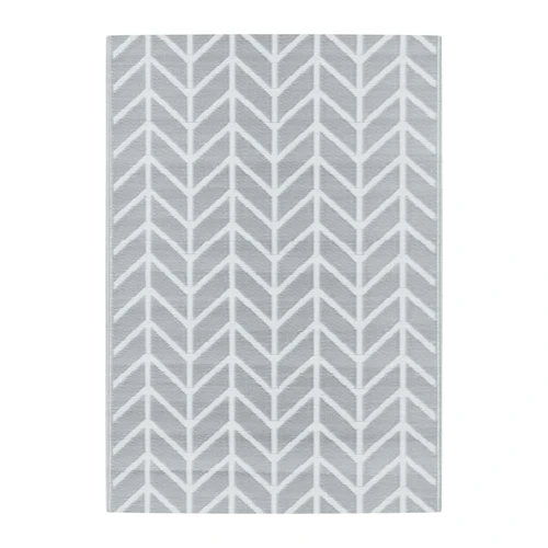 Bild von vidaXL Teppich Outdoor-Teppich Grau 140x200 cm Polypropylen Kunststoff Outdoor, Höhe: 0 mm, vidaXL Outdoor Teppich, Gartenteppich Beidseitig, Balkonteppich Terrassenteppich UV-beständig, Läufer Teppich für Balkon Terrasse, Grau 140x200cm PP