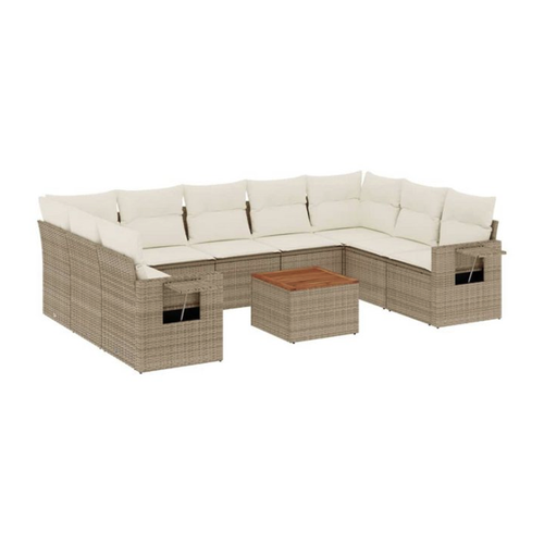 Bild von vidaXL Garten Sofagarnitur mit Kissen 10-TLG. – Die perfekte Lounge für Ihr Zuhause