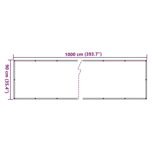 Bild von vidaXL Gartenzaun Balkon-Sichtschutz Weiß 400x75 cm PVC, (1-St), vidaXL Garten Sichtschutz, Sichtschutzmatte mit Aluminiumösen, Windschutz für Außenbereich, Zaunblende Sichtschutzstreifen, Weiß PVC