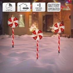 Bild von LED Lolly Lichterkette Weihnachtslichterkette wasserdicht mit Timer und verschiedenen Leuchtmodis