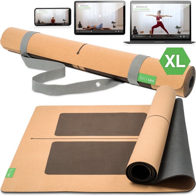 Bild von BACKLAxx® Yogamatte Kork mit Naturkautschuk 200x84x0,4cm