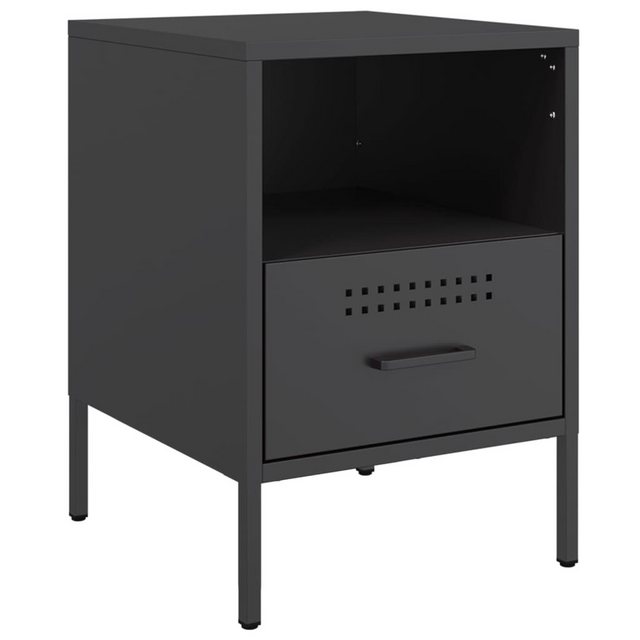 Bild von vidaXL Nachttisch Nachttisch Schwarz 36x39x50,5 cm Stahl (1-St)