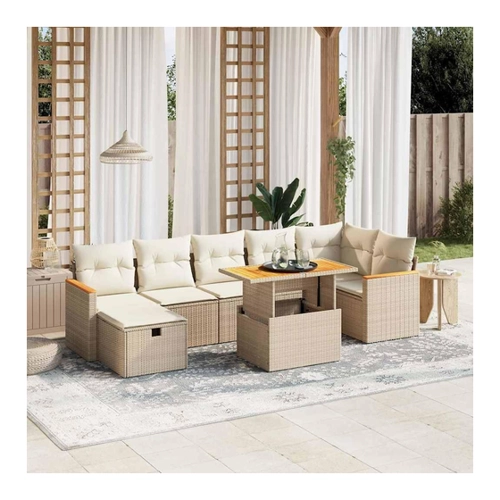 Bild von vidaXL Garten Sofagarnitur mit Kissen 8-TLG., Modellnummer 3276044