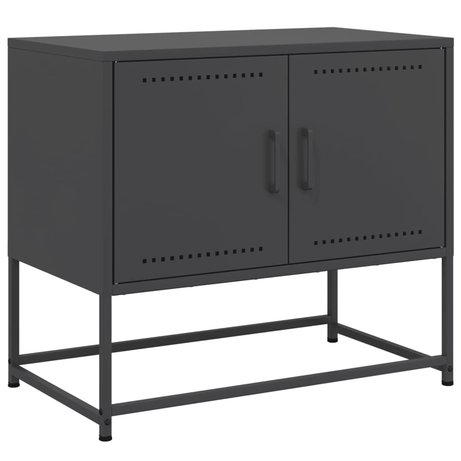 Bild von vidaXL TV-Schrank TV-Schrank Schwarz 68,5x39x60,5 cm Stahl (1-St)