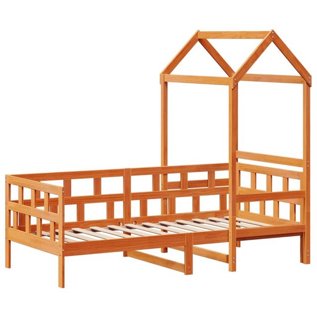 Bild von vidaXL Tagesbett mit Dach Wachsbraun 80x200 cm Massivholz Kiefer2097516