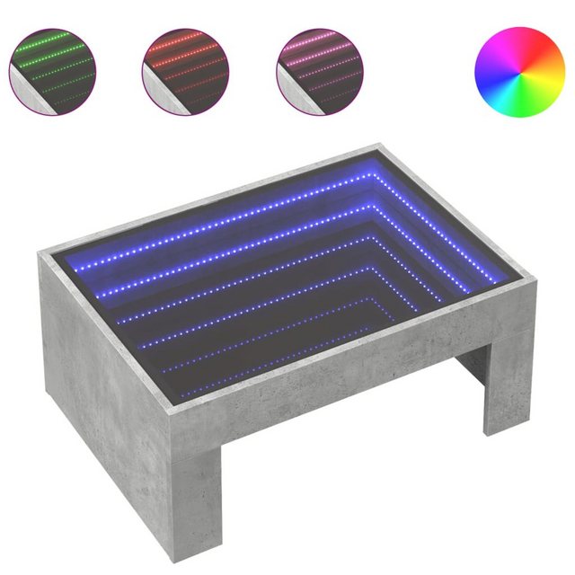 Bild von vidaXL Couchtisch Couchtisch mit Infinity-LED Betongrau 70x50x30 cm