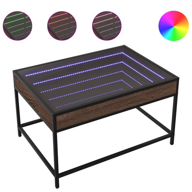 Bild von vidaXL Couchtisch Couchtisch mit Infinity-LED Braun Eichen-Optik 70x50x41 cm
