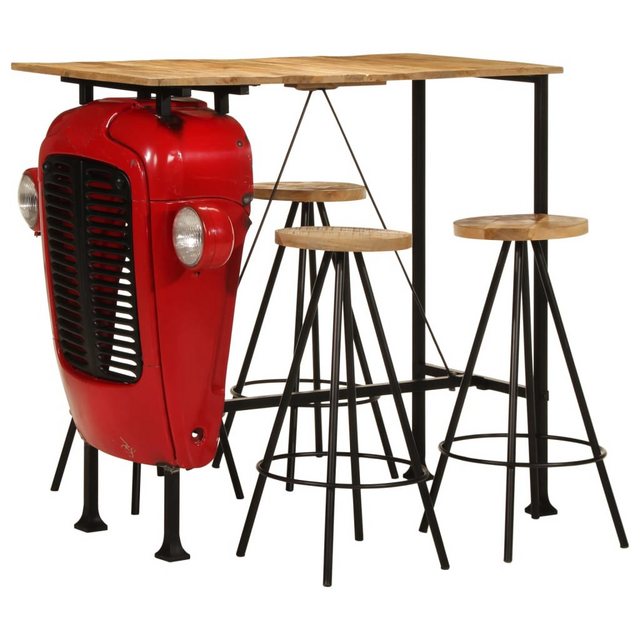 Bild von vidaXL Essgruppe 5-tlg. Bar-Set Massivholz, (4-tlg)