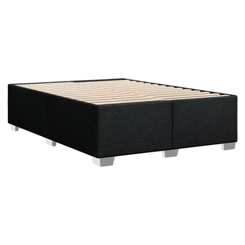 Bild von vidaXL Bettgestell ohne Matratze Blau 200x200 cm Stoff2101089, vidaXL Bettgestell, Bett mit Bettfüße Lattenrost, Polsterbett für Schlafzimmer, Doppelbett Bettrahmen, Modern, Blau 200x200cm Stoff