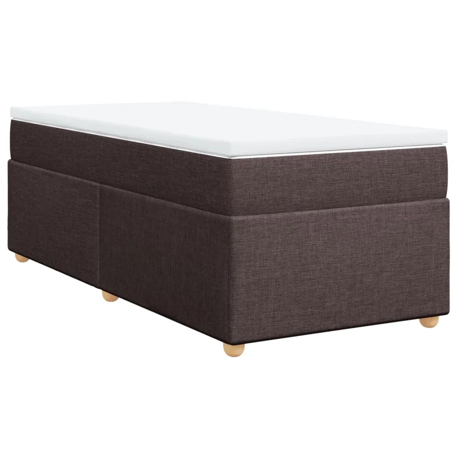 Bild von vidaXL Boxspringbett mit Matratze Dunkelbraun 90x200 cm Stoff2105504
