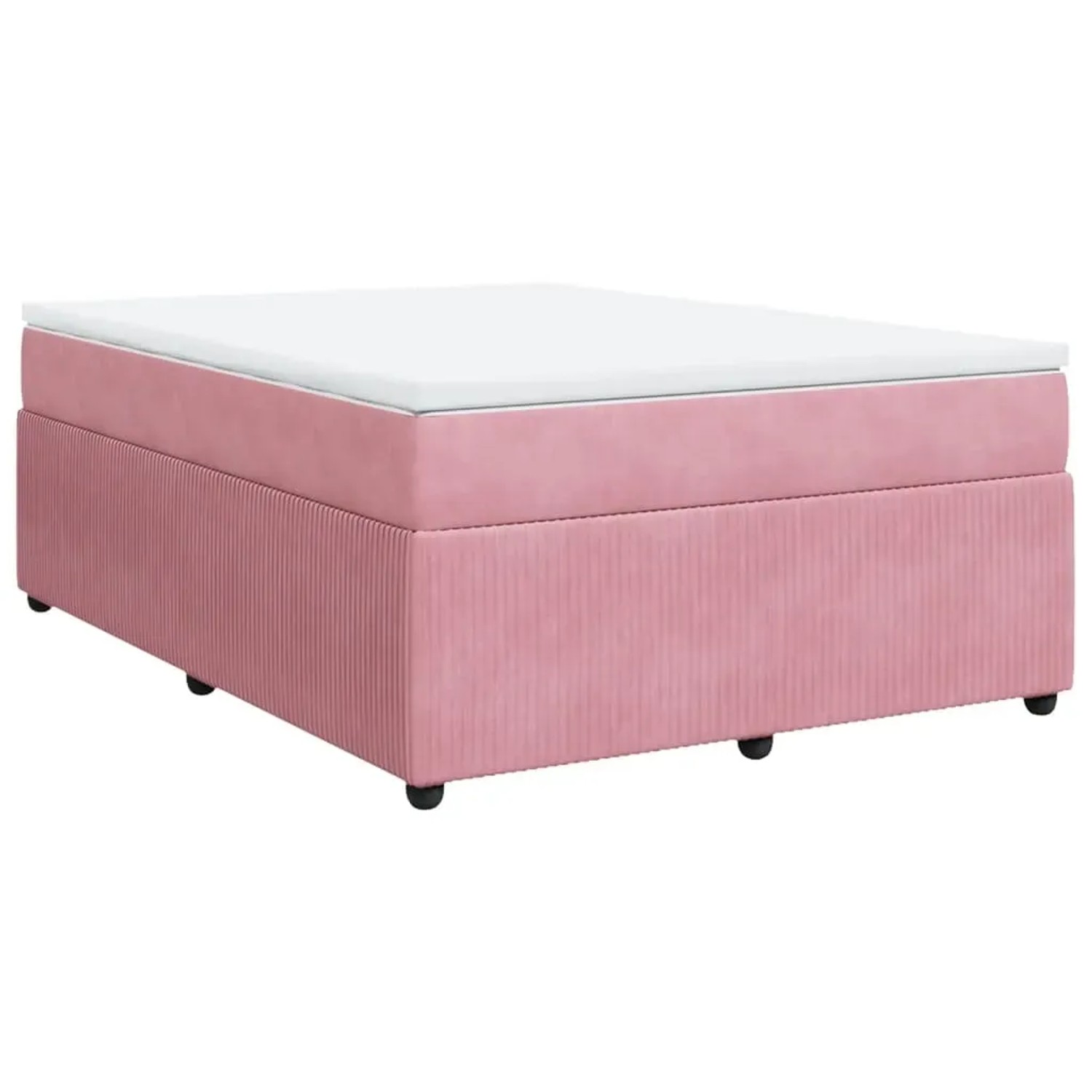 Bild von vidaXL Boxspringbett mit Matratze Rosa 140x190 cm Samt2100352