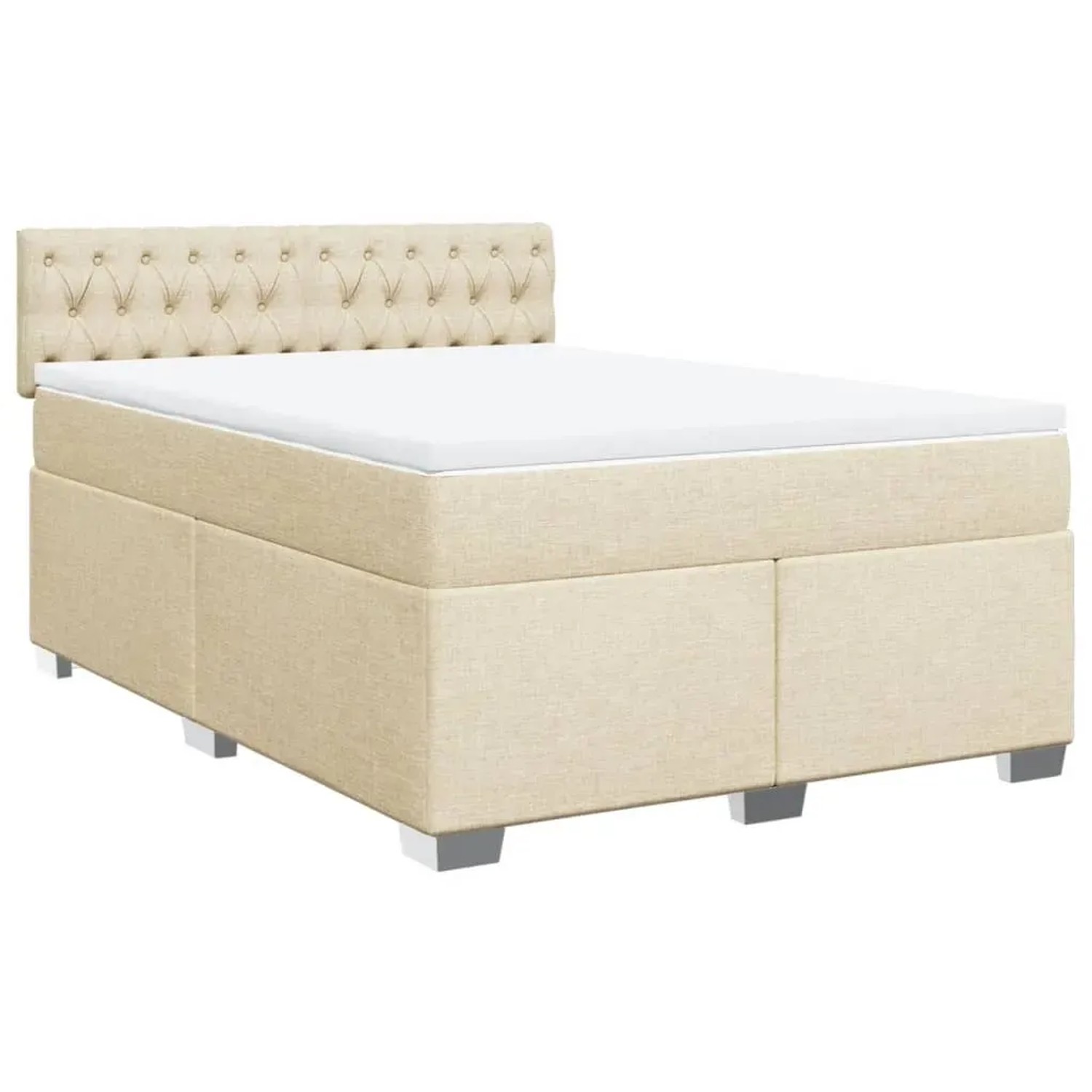 Bild von VidaXL, Bett, Bo x springbett mit Matratze 140 x 200 cm Stoff (140 x 200 cm)