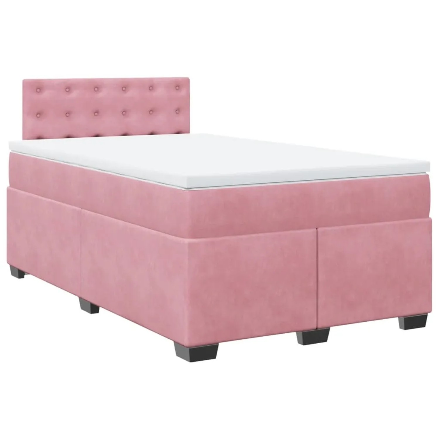 Bild von VidaXL, Bett, Bo x springbett mit Matratze 120 x 200 cm Samt (120 x 200 cm)