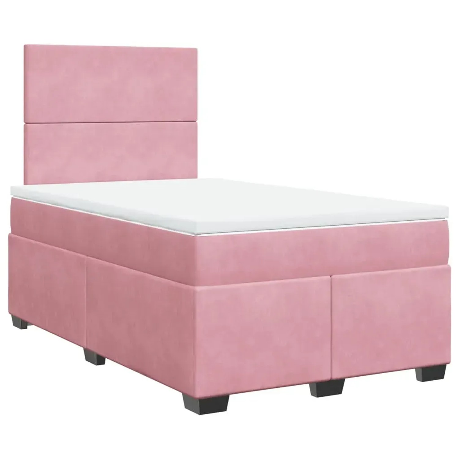 Bild von vidaXL Boxspringbett mit Matratze Rosa 120x200 cm Samt2099327