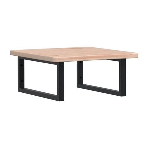 Bild von vidaXL Badezimmerspiegelschrank Waschtischplatte mit Halterung Stahl und Massivholz Eiche