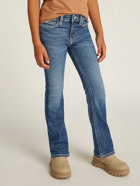 Bild von Calvin Klein Jeans Bootcut-Jeans »MR FLARE DARK BLUE VISUAL DENIM«, für Kinder bis 16 Jahre mit Logopatch