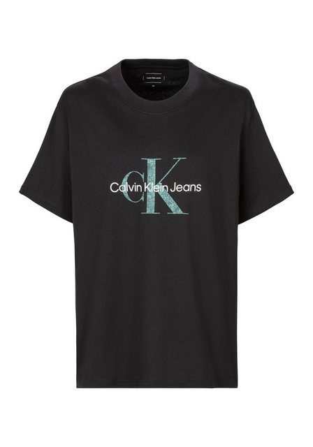 Bild von Calvin Klein Jeans Plus T-Shirt »PLUS TEXTURED MONOLOGO TEE«, mit Rundhalsausschnitt