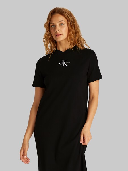 Bild von Calvin Klein Jeans Midikleid »MONOLOGO LONG RIB TEE DRESS«, mit Logo