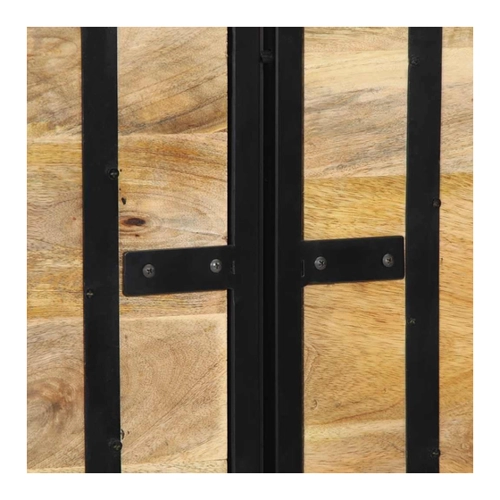 Bild von vidaXL Kopfteil 140 cm aus Massivholz Mango und Eisen