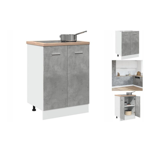 Bild von vidaXL Hängeschrank Unterschrank Küchenschrank Betongrau 60x46x81,5 cm