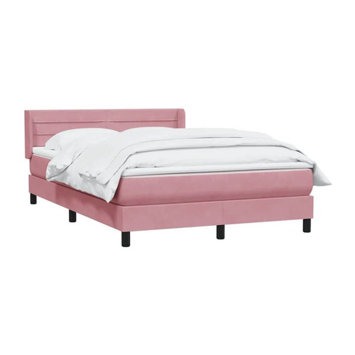 Bild von vidaXL Bett Boxspringbett mit Matratze Rosa 140x210 cm Samt