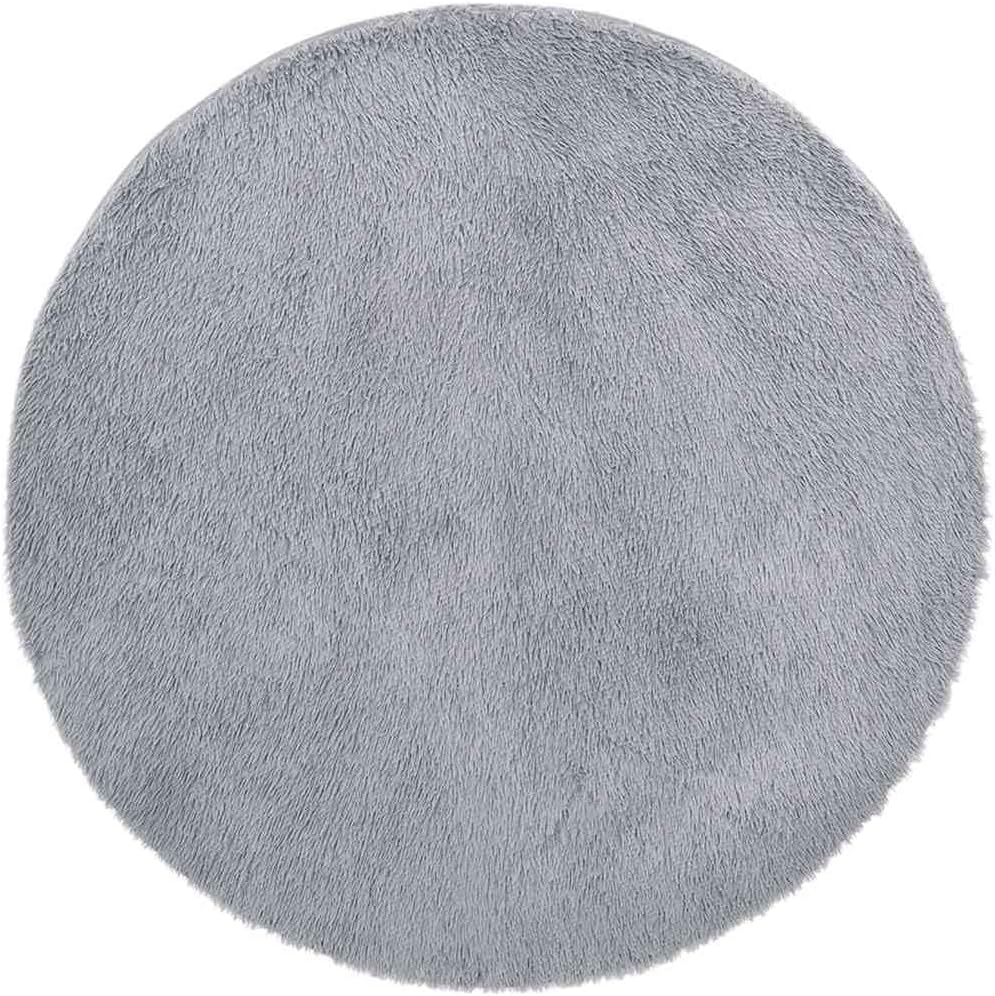 Bild von vidaXL Teppich Teppich Shaggy Hochflor NAVARRA Silbergrau 160x160 cm Polyester, Höhe: 0 mm