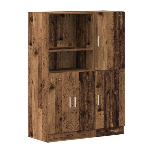 Bild von vidaXL Regal 2-tlg. Küchenschrank-Set in Altholz-Optik