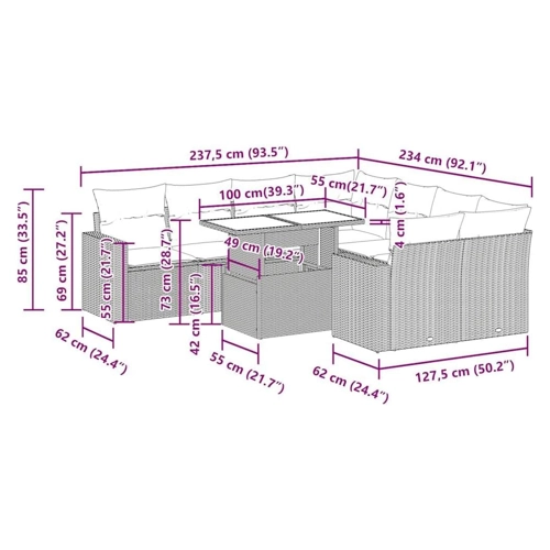 Bild von vidaXL Gartenlounge-Set 9-tlg. – Der ideale Rückzugsort für jeden Garten