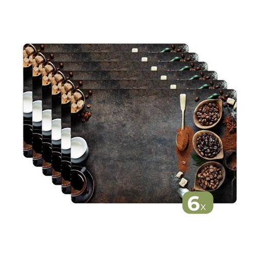 Bild von MuchoWow Platzset Stilleben - Kaffee - Kaffeebohnen, (6-St)