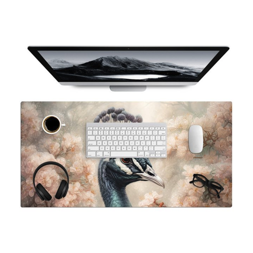 Bild von MuchoWow Gaming Mauspad Pfau – Vögel – Blumen – Baum