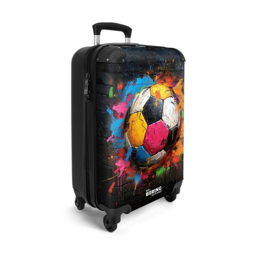 Bild von NoBoringSuitcases.com© Hartschalen-Trolley Graffiti-Fußball