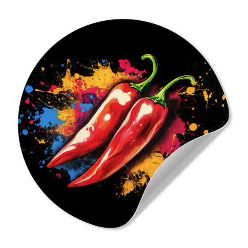 Bild von MuchoWow Wandsticker Pfeffer - Graffiti - Abstrakt - Modern - Farbenfroh