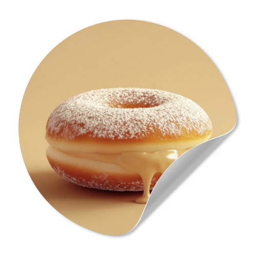 Bild von MuchoWow Wandsticker Donut - Cremig - Puderzucker - Beige (1 St) im Test