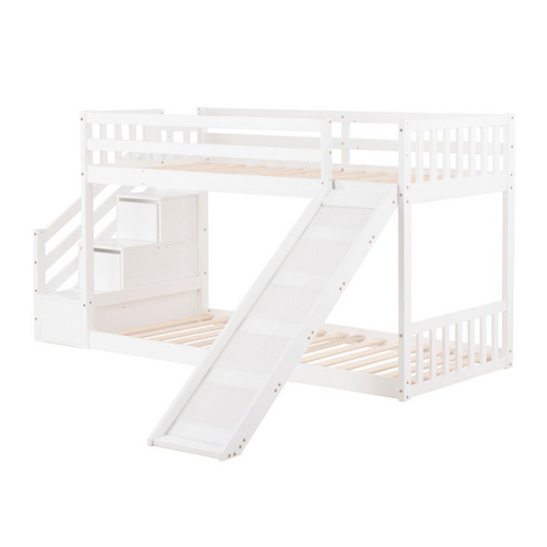 Bild von REDOM Kinderbett Etagenbett mit Treppe und Rutsche