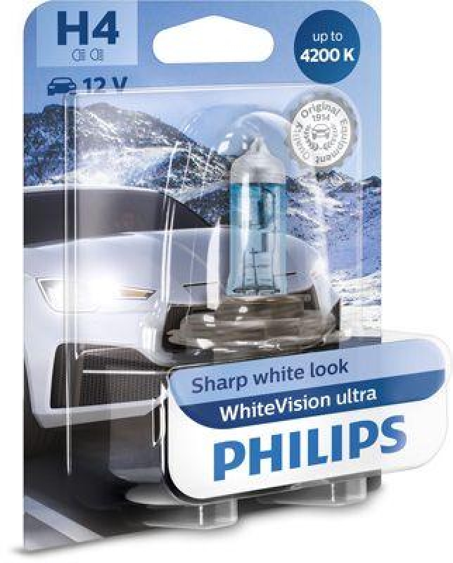 Bild von PHILIPS 12342WVUB1 Glühlampe, Fernscheinwerfer H4 12V 60/55W 4500K Halogen AUDI: A3 Hatchback, A4 B5 Saloon, A4 B5 Avant, VOLKSWAGEN: Passat B5 Estate