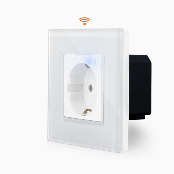 Bild von Glas Funk + WLAN Steckdose Weiß LXBG1/71WRF-11 LUXUS-TIME