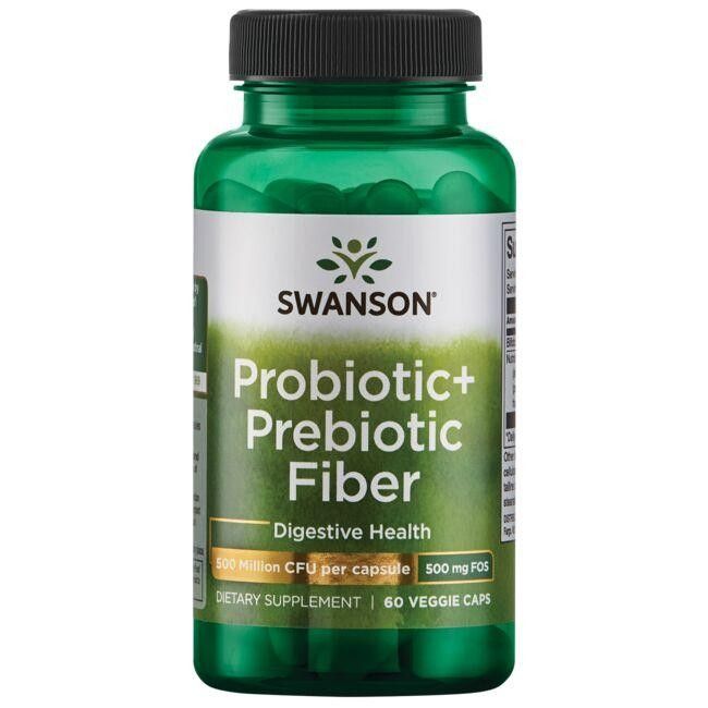 Bild von SWANSON Probiotische + präbiotische Ballaststoffe 500 Mio. KBE und 500 mg FOS