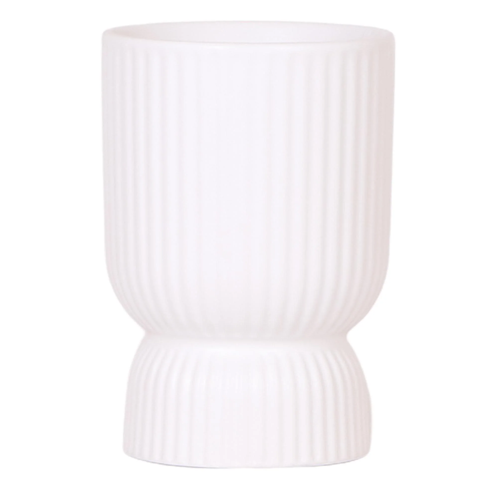Bild von Kolibri Home | Diabolo Weißer Blumentopf – Ø12cm Eleganter Keramiktopf