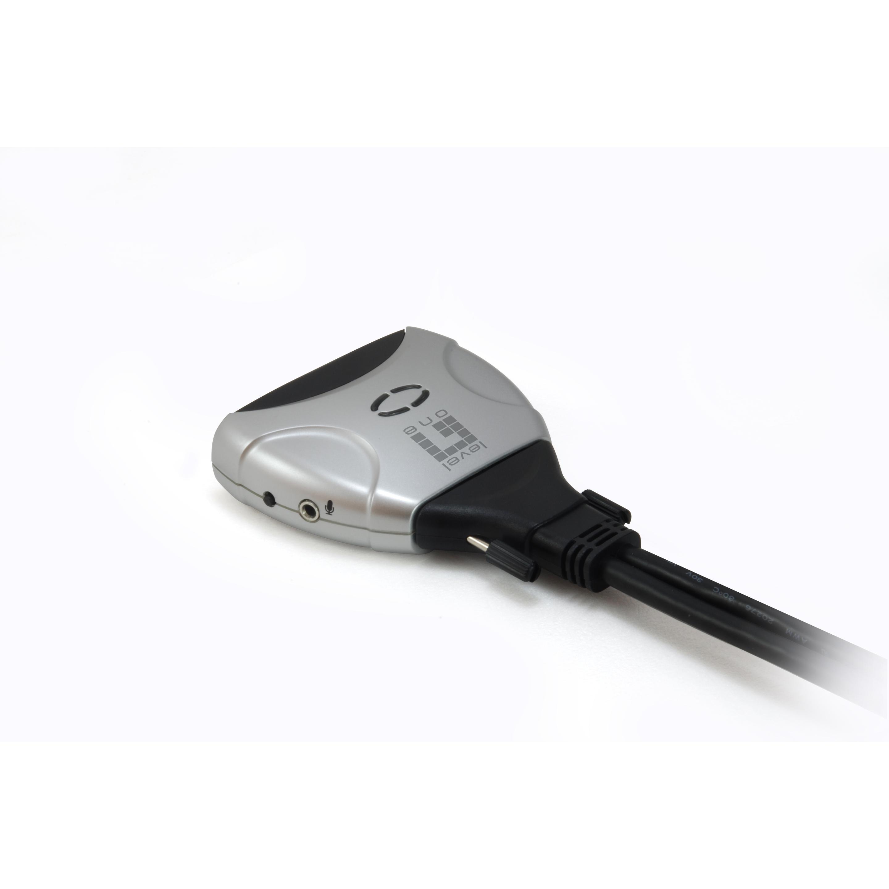 Bild von LevelOne Schalter der Stufe eins, KVM Switch, Schwarz, Grau